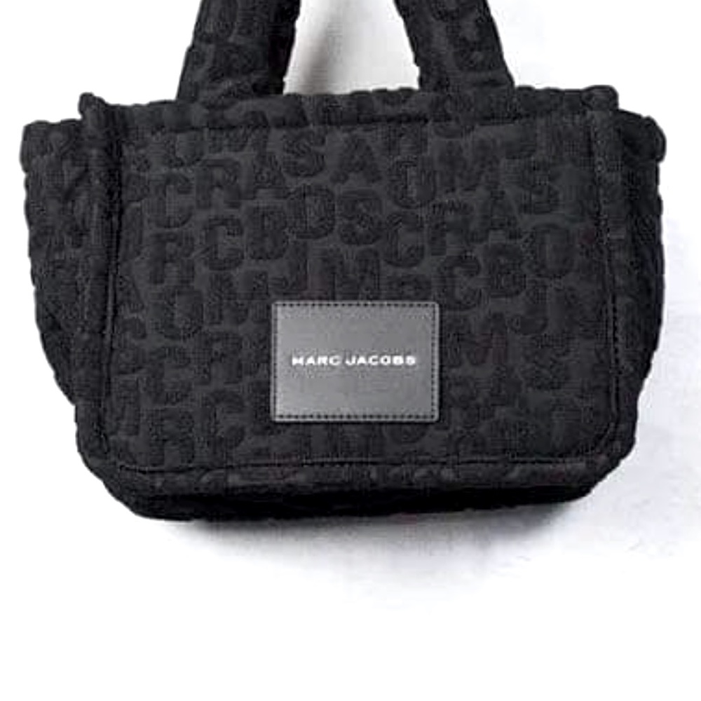 Marc Jacobs: The Monogram Terry Tote Black & Cosmetic Pouch.